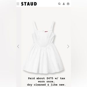 Staud Landscape Corset Dress in white